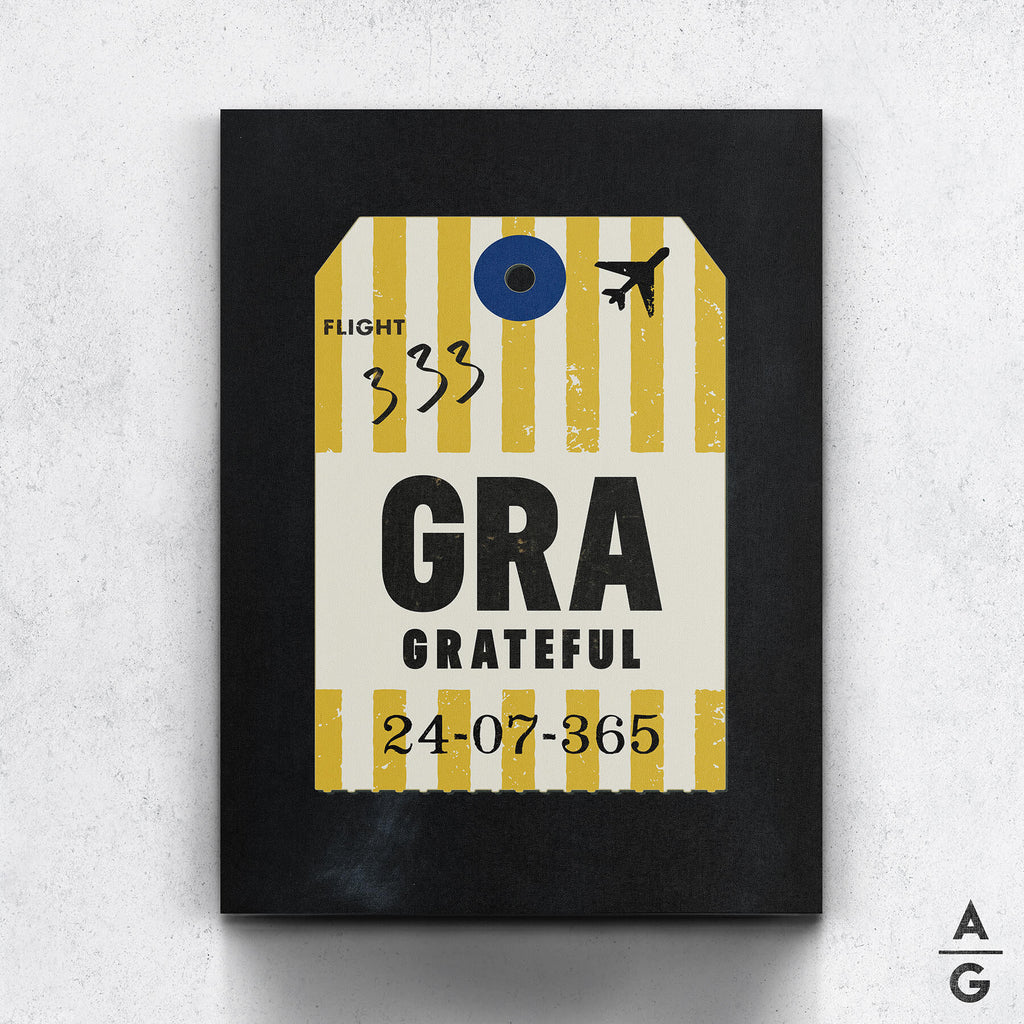 Gratitude Luggage Tag - The Art Of Grateful